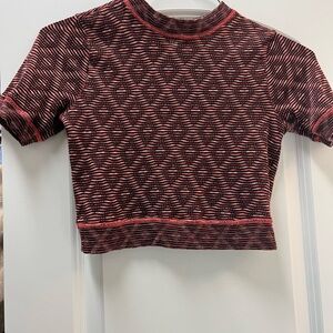 EUC Free People Multicolor Textured crop Top